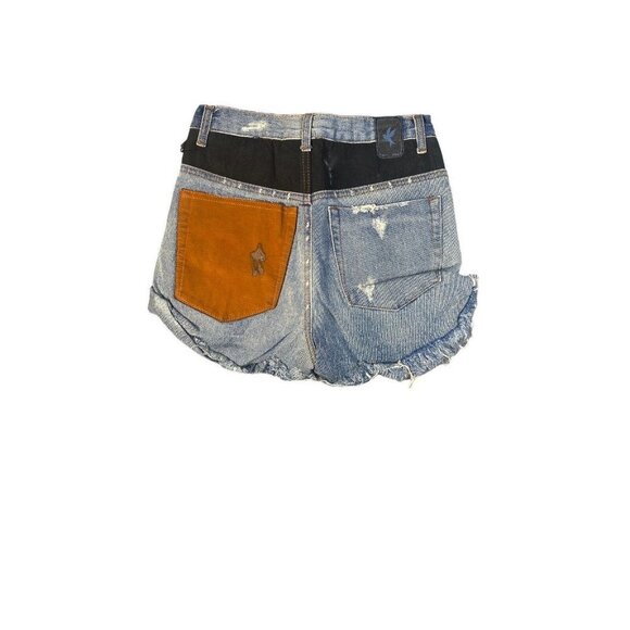 One Teaspoon Womens Dusty Hawks Jean Shorts Distressed Pockets Size 25 - Picture 7 of 7